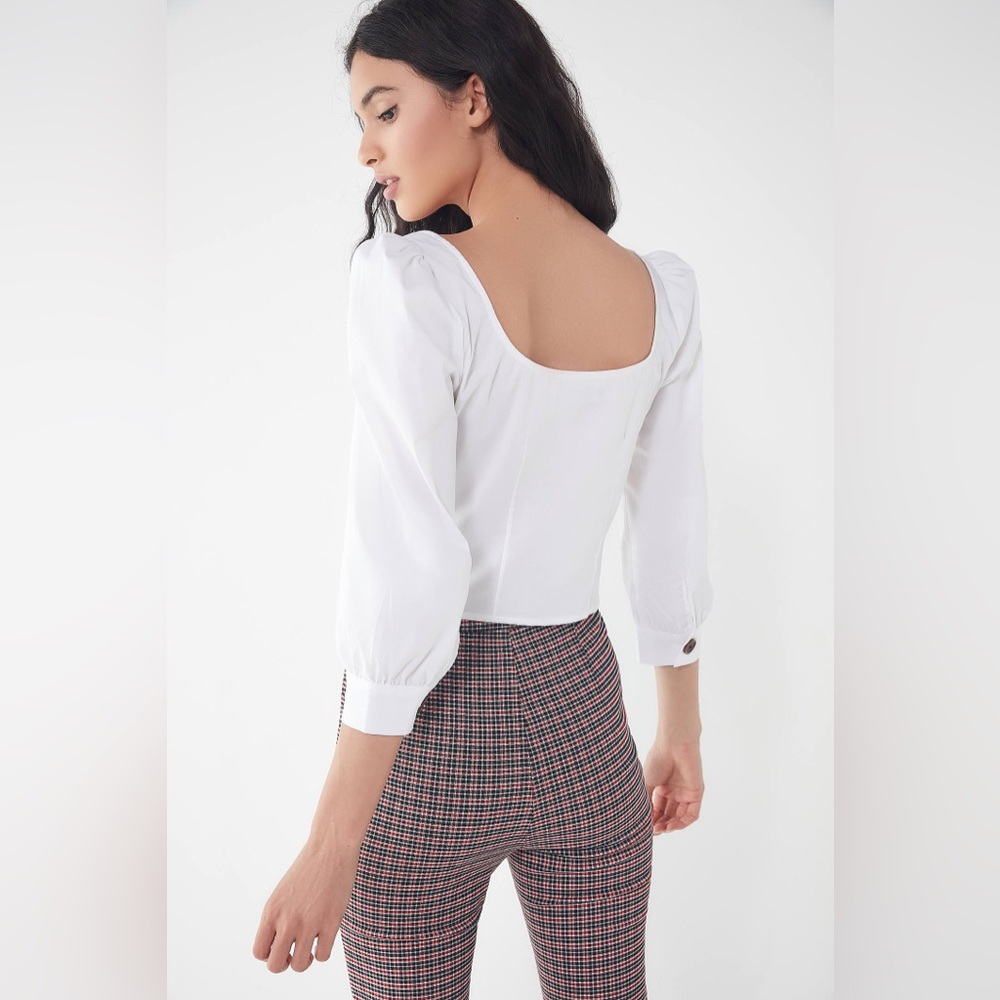 Women’s Urban Outfitters Chloe Balloon Sleeve Button-Down Top Size Medium - Picture 3 of 8